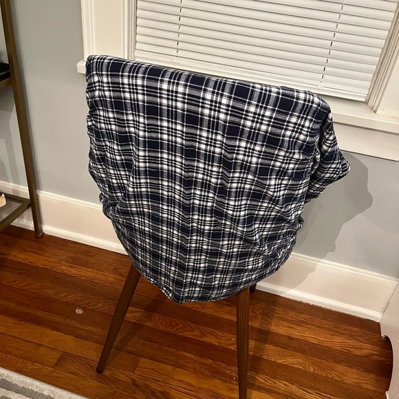 Mens Flannel Shirt Dark Blue - Express | Size M - Picture 2 of 2